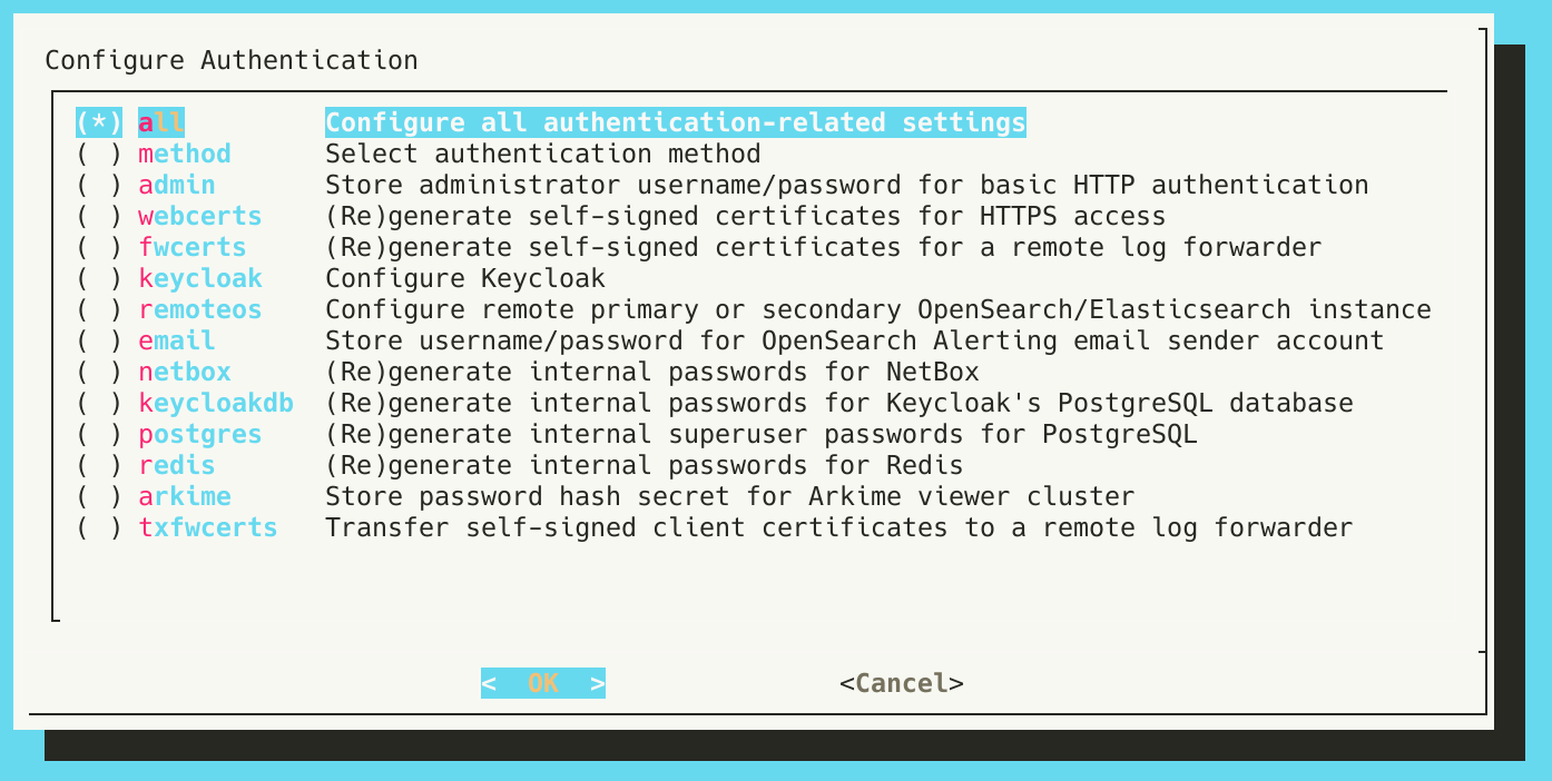 Setting up authentication on Malcolm's first run